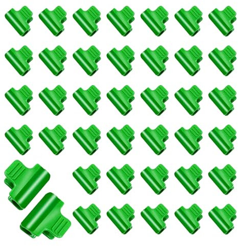SYEYCW 40 Pezzi Clips per Serre, Clip per Piante, 11mm Morsetti per Serra, Clips in Plastica per Serre, Morsetti per Pellicola per Serra, per Supporto Estensione Delle Piante, Serre Telaio, Rifugi