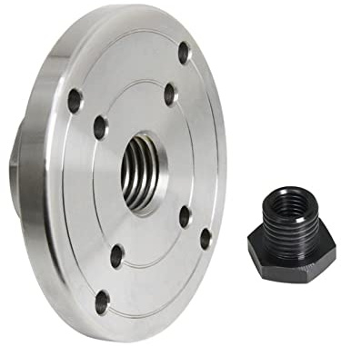 zqagBaod lathe accessories, Steel Wood Lathe Chuck Face Plate, M33 X 3.5mm / 1 X 8TPI / M18 X 2.5mm Thread Flange Faceplate, Woodworking Turning Tools(100mm M18x2.5)