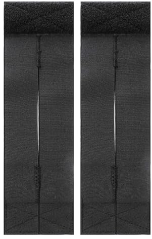 Sarini Wickelband für Baseballhandschuh-Handgelenktasche, elastisch, verstellbar, offenes Loch, Softballhandschuh-Zubehör, elastisches Band für Baseballhandschuhe, 36 x 10 cm, 2 Stück, Schwarz