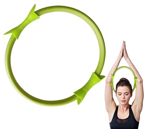 Pilates Ring, 14,96 Zoll Leichter Fitness Resistance Hoop Double Grip Übung Ganzkörper Toning Yoga Ausrüstung Krafttraining Zubehör Ideal für Core Workout Home