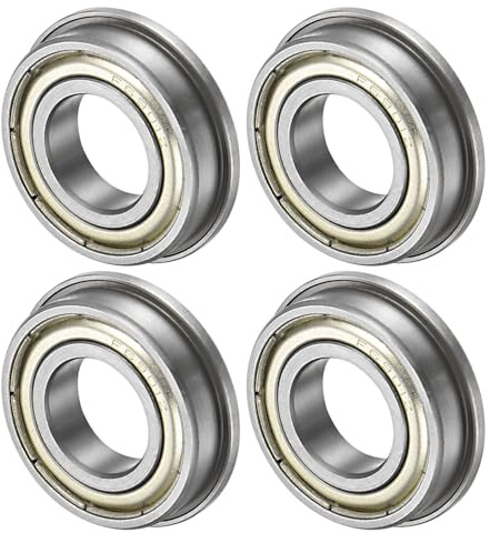 M METERXITY 4 Pcs F6901ZZ Cuscinetto A Sfere Con Flangia 12 x 24 x 6mm | Acciaio Al Cromo GCr15, Per Carriole/Stampanti/Fax/Utensili Elettrici, Doppio Scudo In Metallo, Cuscinetti Con Flangia