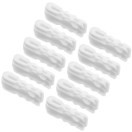 Clip Sigillante per Sacchetti Sottovuoto, 10 Pezzi in Plastica Bianca