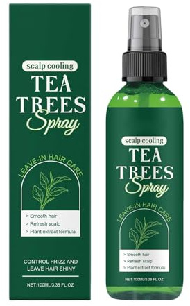 Scalp Relief Tea Tree Après-shampoing sans rinçage apaise les démangeaisons, cuir chevelu sec, hydrate, démêle et nourrit les cheveux, formule légère (100 ml)