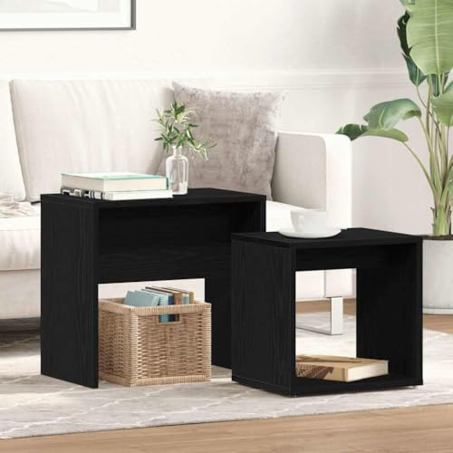 WEMYUFURN Holzwerkstoff Couchtisch mit Stauraum - Beistelltisch für Wohnzimmer und Schlafzimmer, Stabiler Kaffeetisch mit Ablagefach für Bücher und Fernbedienungen