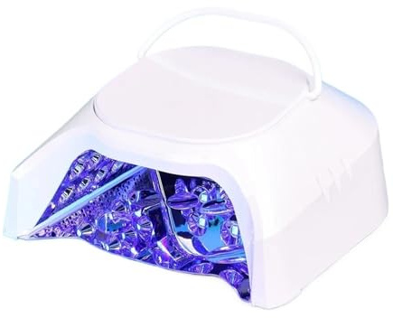 Avancerad spegelblank nagellampa med dubbelt ljus, uppladdningsbar och bärbar 86W LED UV-nagellampa(Full White)