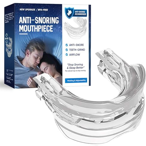 Bite Bruxismo Notturno, Anti Russamento Uomo, Confortevole e Facile da Pulire per un Sonno Migliore, Automodellante per Bruxismo e Russamento, Morbido