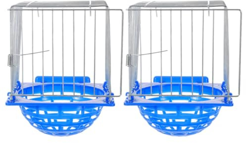 LOEFLIFA 2 Nidos para Cría E Incubación de Aves Caja Colgante de Plástico para Jaulas Tamaño Portátil Reutilizable y Seguro Adecuado para Canarios Loros y Palomas en Jaulas