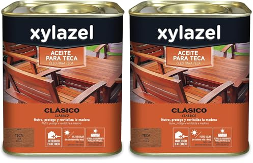 XYLAZEL Aceite para Teca, Color Teca, 750 ml (Paquete de 2)