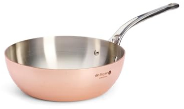 de Buyer - konische Sauteuse PRIMA MATERA aus 90% Kupfer und 10% Edelstahl - 24 cm - 6236.24, Kupferbraun
