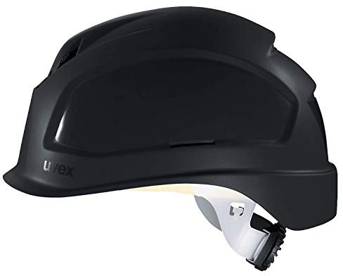 Uvex Pheos B-S-WR Schutzhelm - Belüfteter Arbeitshelm für die Baustelle - Schwarz Schwarz