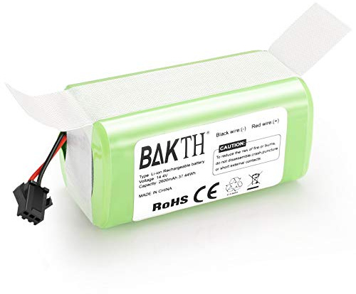 BAKTH 2600mAh 14.4V Ersatzakku für Ecovacs Deebot N79 N79S DN622, Kompatibel mit Eufy RoboVac 11, 11S, 11S MAX, 12, 15C, 15C MAX, 15T, 30, 30C, 30 MAX, 35C