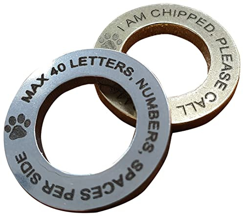 Solid Brass or Stainless Steel Round Personalised Dog Pet ID Tag (Stainless Steel)
