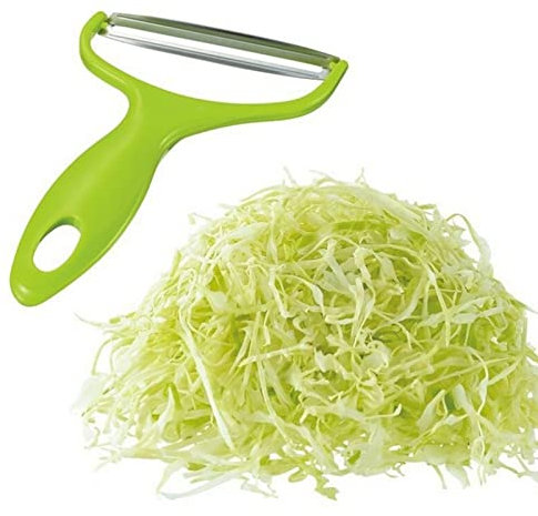 Cabbage Filling Cutter Cutting Cabbage Manual Shredder Vegetable Peeler Fruit Peeler Wide Mouth Peeler Vegetables Fruit Stainless Steel Knife Cabbage Graters Salad Potato Slicer (Green)