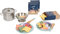 Small Foot Kit de Cuisine pour pâtes Fresh pour la Cuisine des Enfants, avec Casserole, passoire, Vaisselle et pâtes, dès 3 Ans, 12292