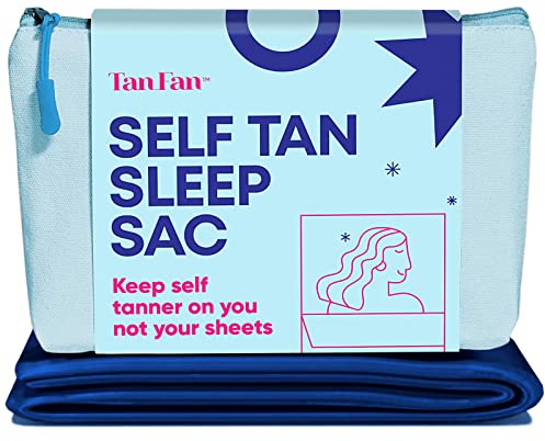 Tan Fan Saco de Dormir autobronceado, Mantiene Las sábanas limpias de Manchas de Bronceado Falso, Saco de Dormir 100% de poliéster Sedoso, no frota ni Absorbe la loción bronceadora, Ligero