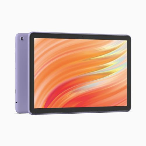 Certified Refurbished Amazon Fire HD 10 tablet, 10.1 vibrant Full HD screen, octa-core processor, 3 GB RAM, up to 13-h battery life, latest model (2023 release), 32 GB, Lilac, with adverts