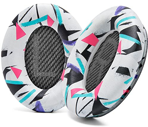 WC PadZ QC35 - Wicked Cushions Ear Pads for Bose QuietComfort 35 & 35ii | Made by Wicked Cushions | Softer Leather, Luxurious Memory Foam, Added Thickness & Durability | 90's White