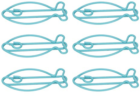 100 Stück Geformte Büroklammern Fisch Form Metall Papier Clips Tragbare Büro-Clips für die Datei Klassifizierung Dokument Organisation Bürobedarf