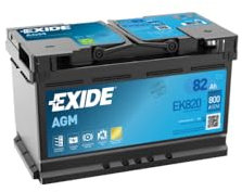 Exide EK820 - Batterie Voiture AGM - 12 V 82Ah 800A - Compatible Start and Stop