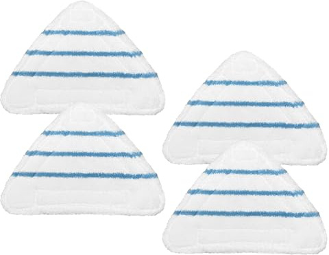 4 Pack Reusable Mop Pads Compatible with True & Tidy STM-500, STM-700 Steam Mops, Refills for Turonic ST3 Steam Mop Microfiber Washable Pads, Cloths for Floor Cleaning, Scrubbing and Floor Caring