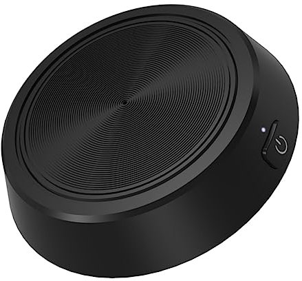 ibasenice Usb 360° Omnidirectional Zinc Alloy Desktop Microphone 3.5mm Output Support, Black Versatile Voice Pickup for Video Calls and Conferencing
