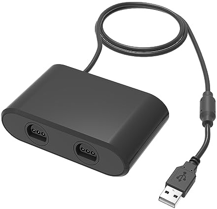 LYEAA N64 Controller Adapter Support Turbo Wireless USB Adapter No Lag USB Wireless Controller Adapter Plug and Play for Switch/OLED Modell PC Windows, grau, utdoor