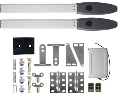 USKI Ouvre-Portail électrique 200 KG Ouvre-Porte Battante Électrique Bras Entraînement avec Télécommande Multi en Option Garage À Domicile Porte Battante Opérateur Moteur Actionneur(Folding Door)