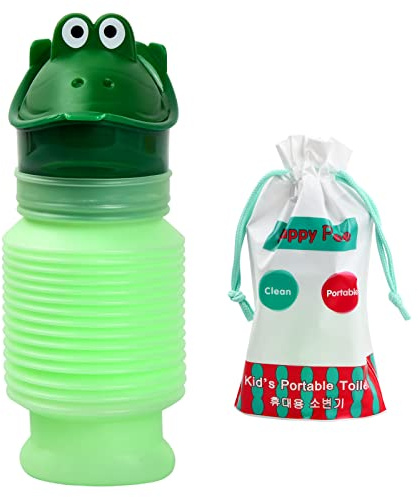 Nivofu Kinder Urinal Flasche, Schrumpfbares Urinflasche, Baby Pissflasche, Auslaufsicher Urinalflasche, Urinflasche Tasche, Mobiltoilette, Camping Toilette für Auto, Outdoor, Kleinkind, 600ML
