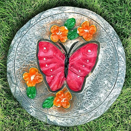 WYRMB Trittstein für den Außenbereich, Schmetterlings-Trittsteine für den Garten, künstliche Trittsteine für den Garten, dekorative Rasenwege im Hof, Landschaftsgestaltungs-DEK