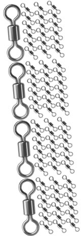 Kisangel 400stücke Angelwirbel Und Rolling Swivels Hochwertige Verbindungselemente Für Süßwasser Und Meeresangeln Für Angelliebhaber Und