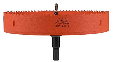 sierra de corona, Cortador de agujeros HSS de profundidad de corte bimetálico, diámetro 200-250 mm, adecuado for cortar madera, paneles de yeso y láminas de metal blando(Diameter 230mm)