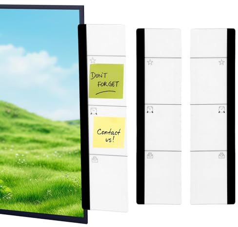 2 Stück Monitor Memo Board, Computer Monitore Memo Seitenwand für Büro Organisation und Büro Dekoration, Home Office Gadgets für Acrylmonitor Kreative Acryl Message Boards
