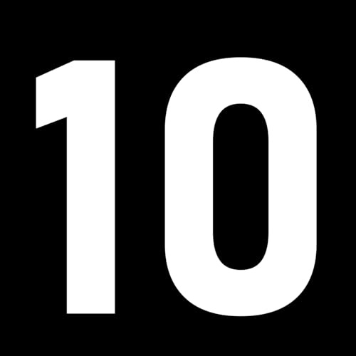 Pack of 5 10cm/3.9 Waterproof House Number Wheelie Bin Stickers - Recycling Box Text Sticker - Party Age Decorations - Numbers for Wheelie Bins - Peel & Stick (10)