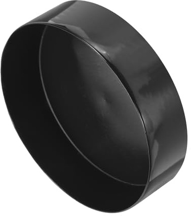 sourcing map 200mm (7 7/8) Rubber End Caps Round Vinyl Plug Black, 80mm H | Insert Plastic End Caps for Tubing, Fence, Pipe Post, Furniture, Railing