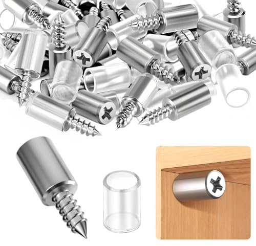 Regalbodenträger 30 Stück, Einlegeboden Halter mit Gummischutz, Selbstschneidende Fachbodenträger Bodenträger Regalbodenhalter, Regalstifte Regalböden Halterung Schrankboden Halter für Möbel