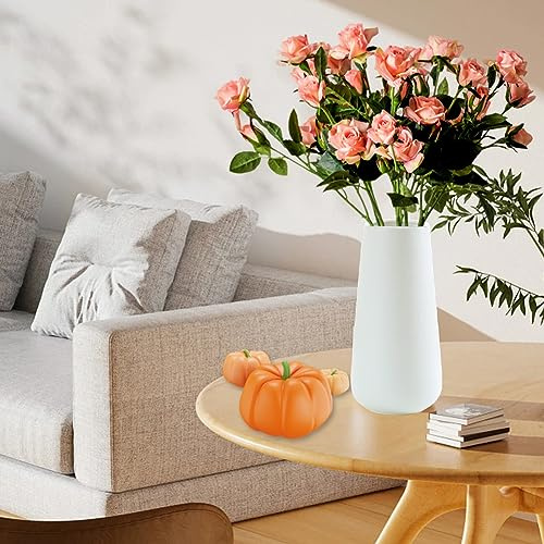 Umllpet Vaso bianco opaco, altezza 20 cm, vaso per fiori in ceramica, per decorazione moderna per la casa, decorazione per interni, soggiorno, tavolo, casa, ufficio, fiori secchi, erba della pampa