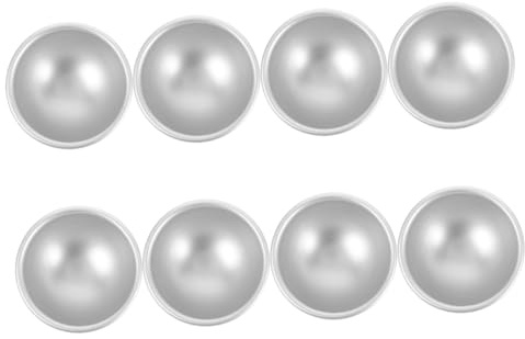 DIYEAH 8 pezzi Stampo Mezza Sfera in Alluminio per Dolci Muffin e Palline da Bagno Stampo Emisferico Versatile per Torte Biscotti e Creazioni Te