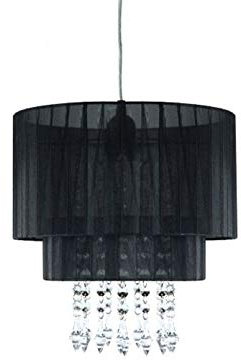 Ranex 6000.151 Kronleuchter/Hängeleuchte, E27, 60 Watt, Schwarz