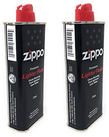 Lot de 2 x Zippo Essence à Briquet 125ml, Noir