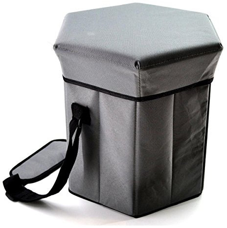 2in1 Kühlbox mit Sitzhocker Kühltasche Picknicktasche Campinghocker Eisbox Grau