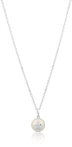 TOUS Collar Sweet Dolls de plata de primera ley con perla de 1 cm, Largo cadena 45 cm