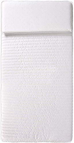 Evergreenweb Matratze für Kinder oder Babys, mit Bezug aus Naturbaumwolle, abnehmbarer Bezug aus antiallergischer Baumwolle, maschinenwaschbar 60 x 120 cm Bianco