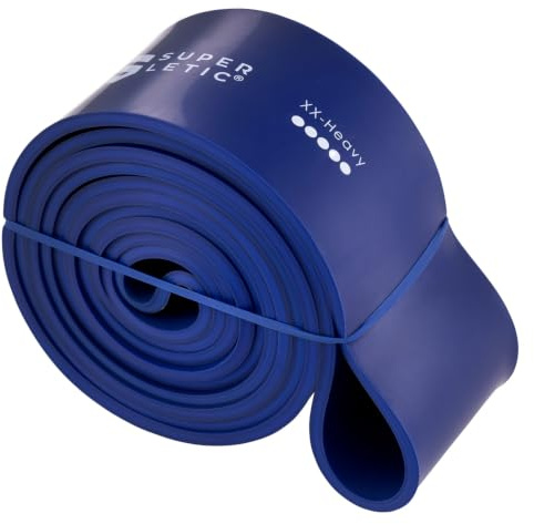 SUPERLETIC Powerbands, Widerstands-Fitness-Bänder, einzeln oder im Set, Pullup-, Resistance und Bodyweight-Training, 5 Stärken, inkl. Workout-Guide