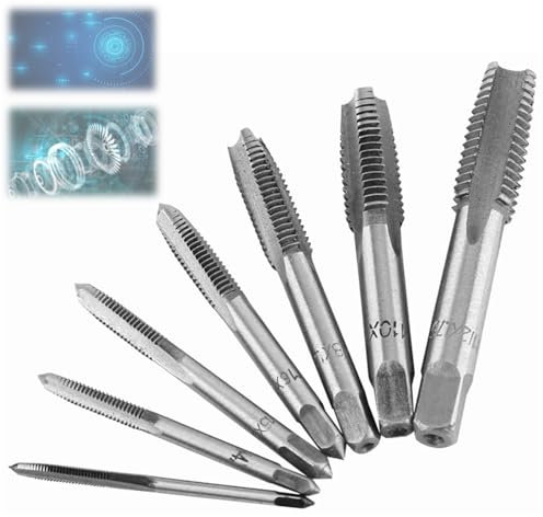 Juego De Brocas Para Roscar De Rosca Mtrica De 7 Piezas machos de roscar metrica Juego De Brocas Para Roscar De Tornillos M3-M12 Juego Combinado De Broca Y Juegos de machos y terrajas