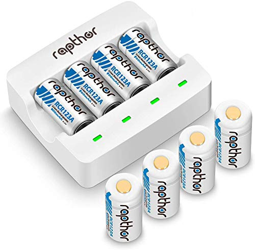 Rapthor 8-Pack 900mAh Batteries with Charger for Arlo Cameras