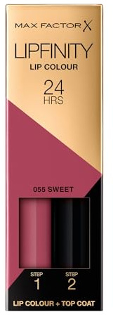 Max Factor Lipfinity 2-stegs Long Lasting Lipstick – 055 Sweet, 2.3 ml + 1.9 g