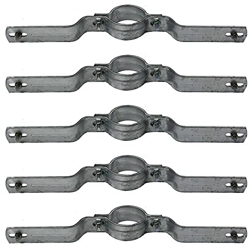 Rohrschelle DN60 verzinkt – für 60 mm Rundrohr mit 500 mm Bohrlochabstand (5 Stück)
