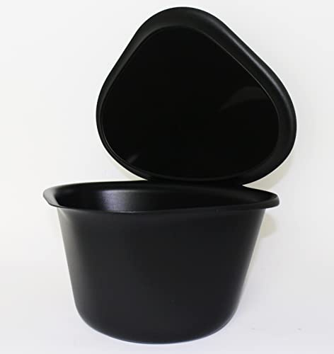 TUPPERWARE bordskräp hink ekologisk papperskorg adrenetto i svart 2,5 l + yoghurtkopp