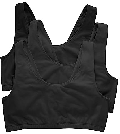 Hanes kvinnors bh, Svart/svart, M
