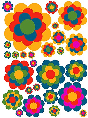 Autoaufkleber Blumen Gänseblümchen Prilblumen Tuning - 27/54/108 Stück - Lustige Karosserie Motorrad Fahrradhelm Glasaufkleber (Small, 27 Stücke, Farbe 012)